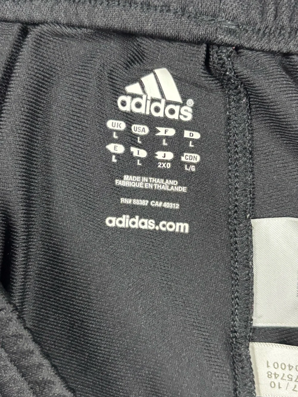 adidas Black Track Pants with Red Stripes